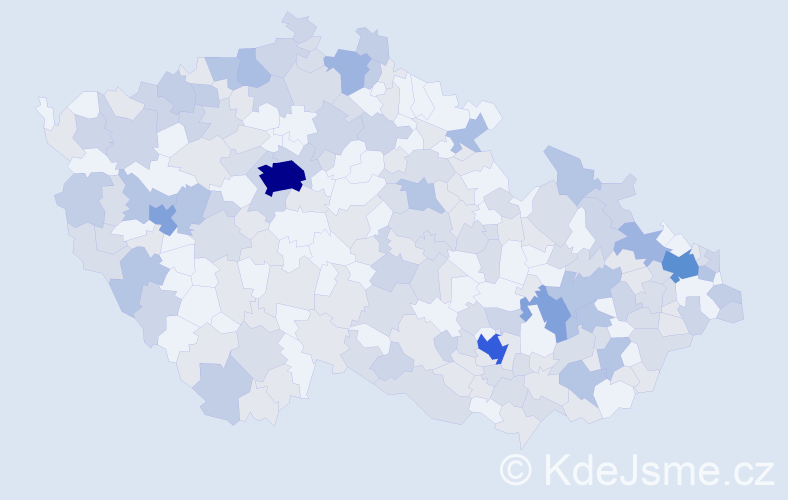 Jméno: 'Slavomíra', počet výskytů 419 v celé ČR