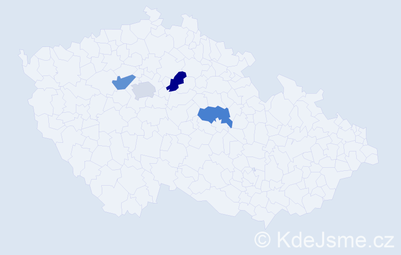 Jméno: 'Xiaoming', počet výskytů 4 v celé ČR