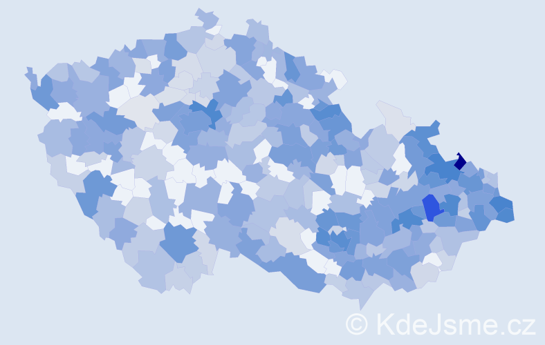 Jméno: 'Ellen', počet výskytů 1072 v celé ČR