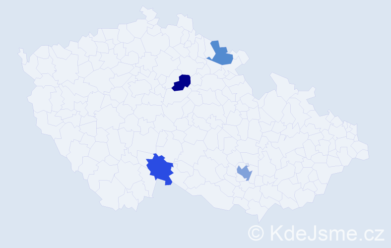 Jméno: 'Juli', počet výskytů 5 v celé ČR
