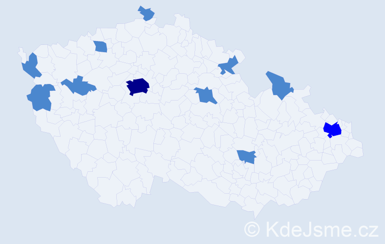 Jméno: 'Van Xuan', počet výskytů 14 v celé ČR