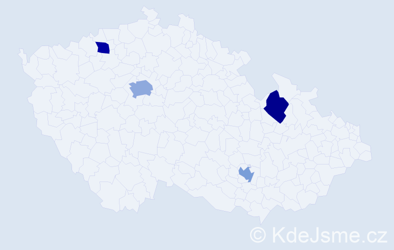 Jméno: 'Kyriakos', počet výskytů 5 v celé ČR