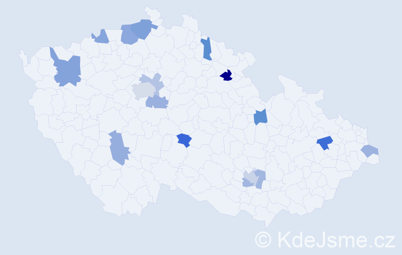Jméno: 'Martin Jan', počet výskytů 24 v celé ČR