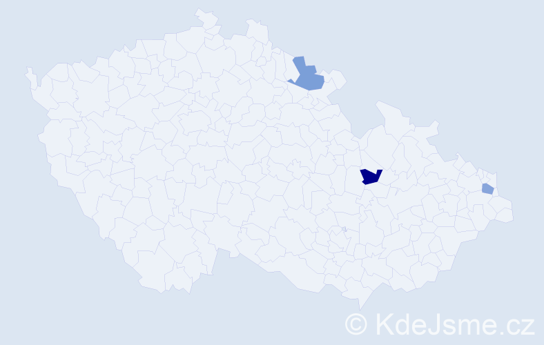 Jméno: 'Monika Marie', počet výskytů 3 v celé ČR