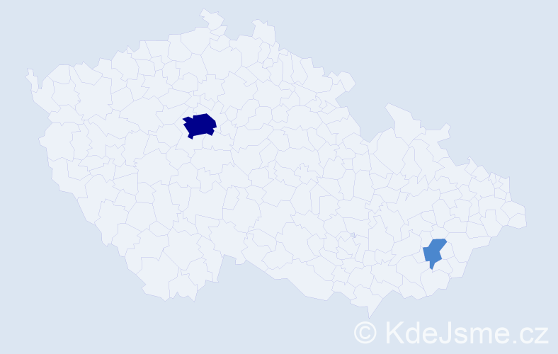 Jméno: 'Katherine Marie', počet výskytů 4 v celé ČR