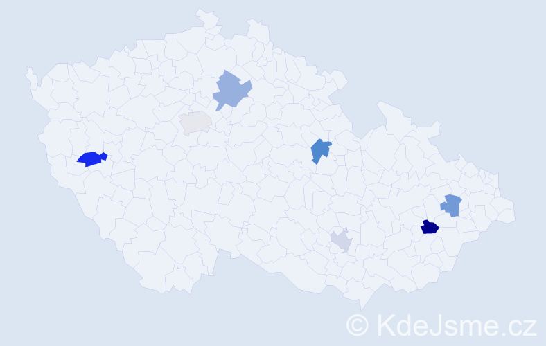 Jméno: 'Annastázie', počet výskytů 7 v celé ČR