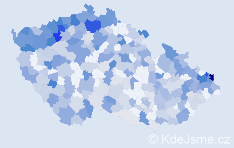 Jméno: 'Július', počet výskytů 823 v celé ČR