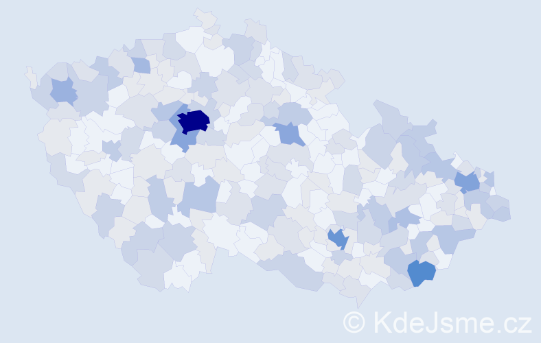 Jméno: 'Justina', počet výskytů 473 v celé ČR