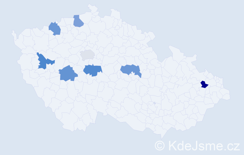 Jméno: 'Martin Michael', počet výskytů 8 v celé ČR