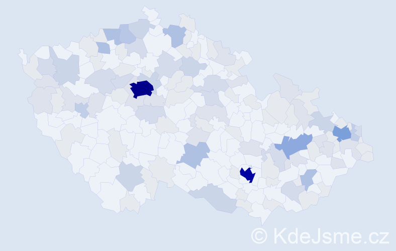Jméno: 'Michelle', počet výskytů 331 v celé ČR