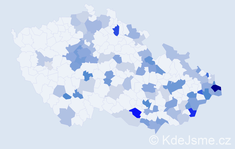 Jméno: 'Timotej', počet výskytů 173 v celé ČR