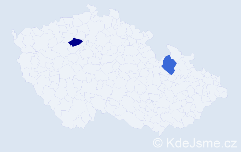 Jméno: 'Jakub Jeremiáš', počet výskytů 2 v celé ČR