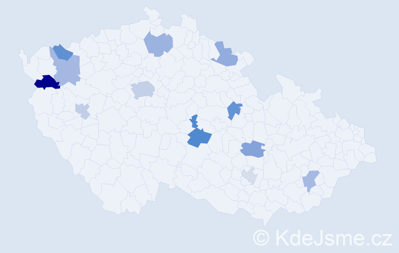 Jméno: 'Ksenija', počet výskytů 18 v celé ČR