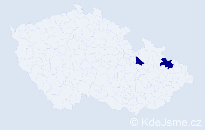 Jméno: 'Redmond', počet výskytů 2 v celé ČR