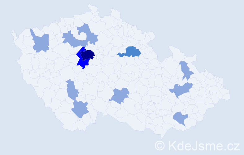 Jméno: 'Kryšpín', počet výskytů 25 v celé ČR