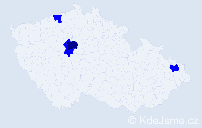 Jméno: 'Lela', počet výskytů 5 v celé ČR