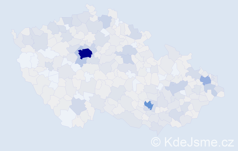 Jméno: 'Mia', počet výskytů 1377 v celé ČR