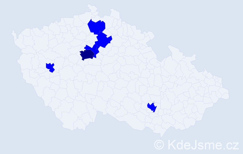 Jméno: 'Carina', počet výskytů 7 v celé ČR