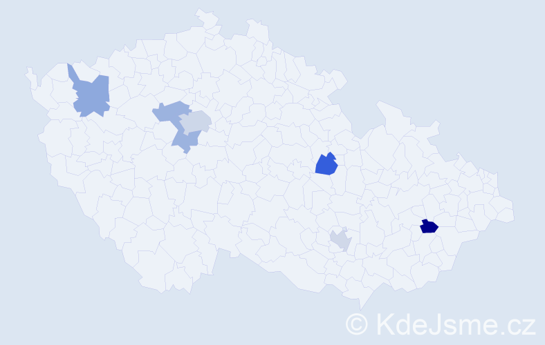 Jméno: 'Jan Tadeáš', počet výskytů 9 v celé ČR