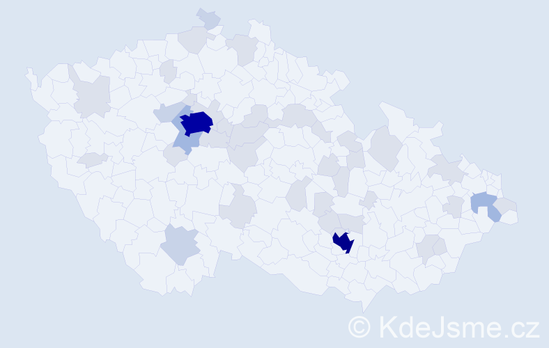 Jméno: 'Jonathan', počet výskytů 95 v celé ČR