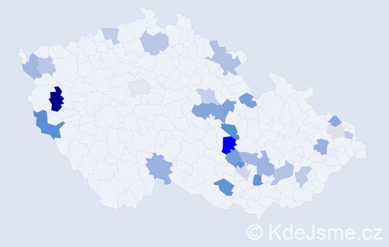 Jméno: 'Blahomil', počet výskytů 35 v celé ČR