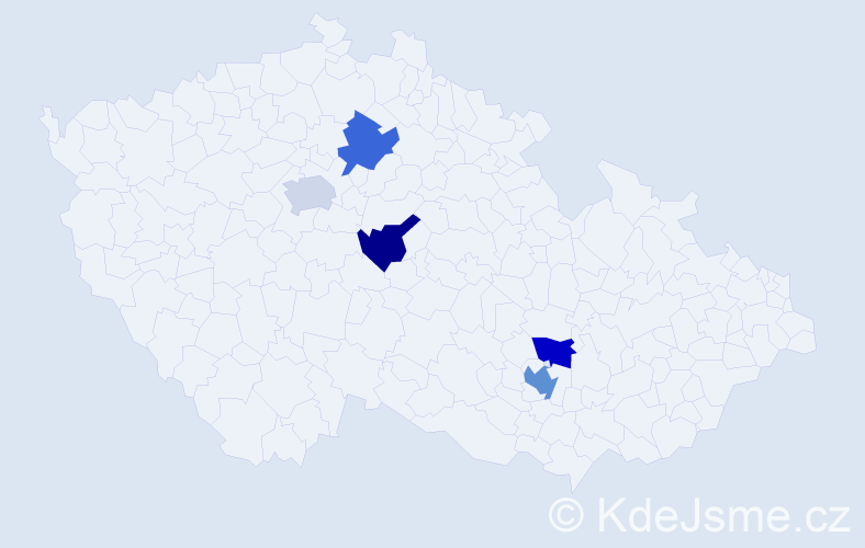 Jméno: 'Unurtsetseg', počet výskytů 6 v celé ČR