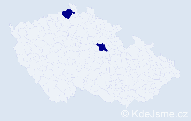 Jméno: 'Jana Elisabeth', počet výskytů 2 v celé ČR