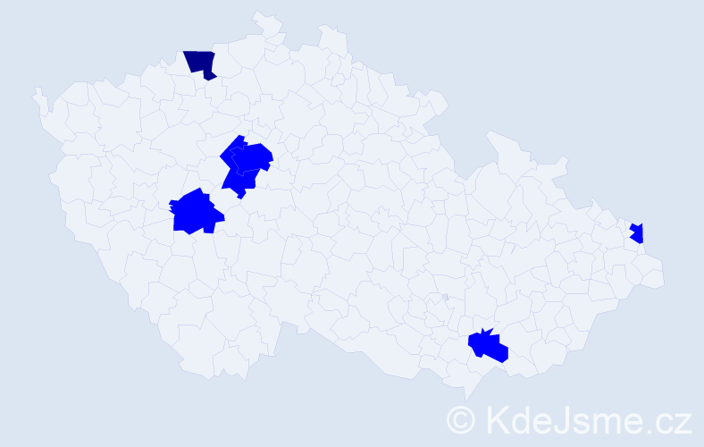 Jméno: 'Křišťan', počet výskytů 7 v celé ČR