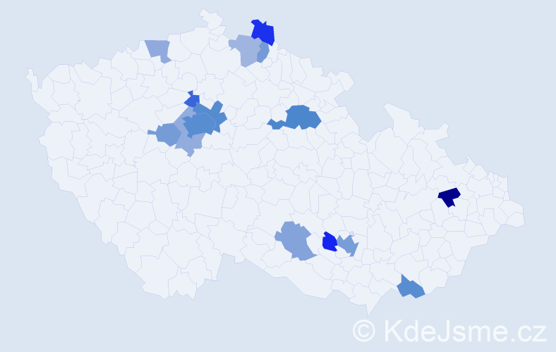 Jméno: 'Mahmoud', počet výskytů 37 v celé ČR