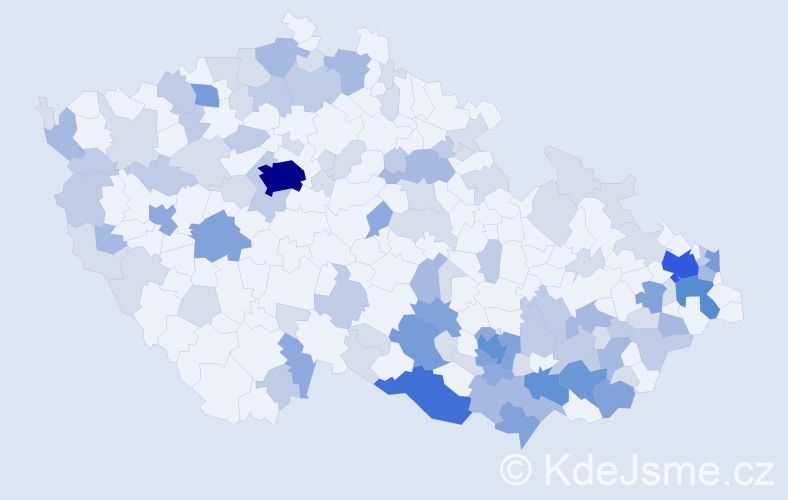 Jméno: 'Blažej', počet výskytů 265 v celé ČR