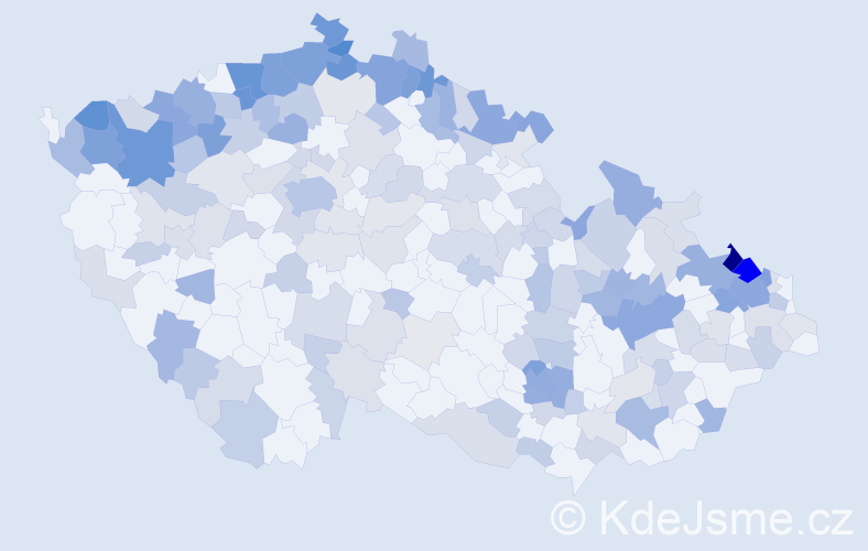 Jméno: 'Margit', počet výskytů 438 v celé ČR