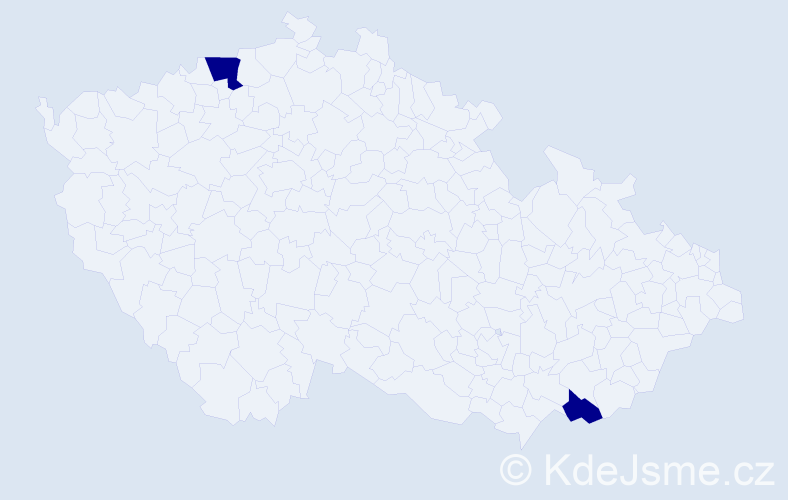 Jméno: 'Suhaila', počet výskytů 2 v celé ČR