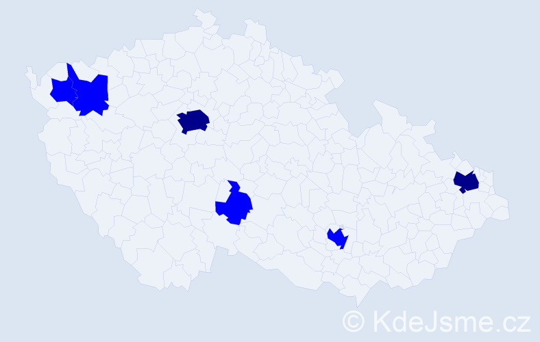 Jméno: 'Rayen', počet výskytů 8 v celé ČR