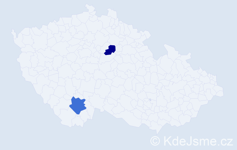 Jméno: 'Raduš', počet výskytů 3 v celé ČR