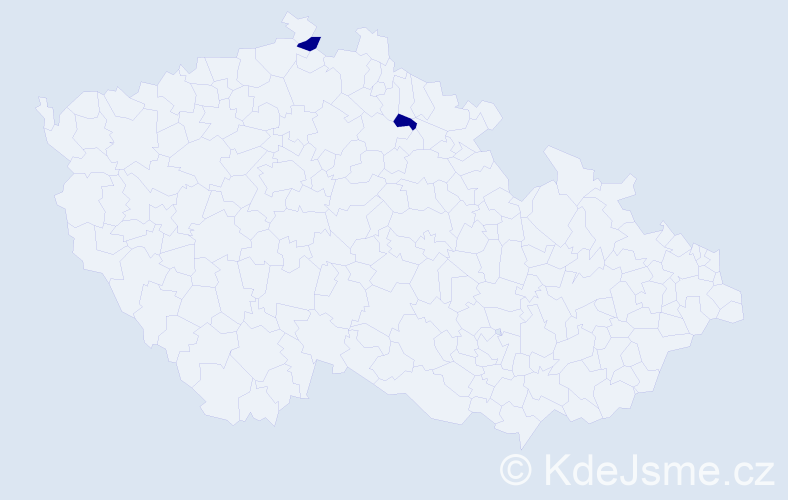 Jméno: 'Halina-Maria', počet výskytů 2 v celé ČR