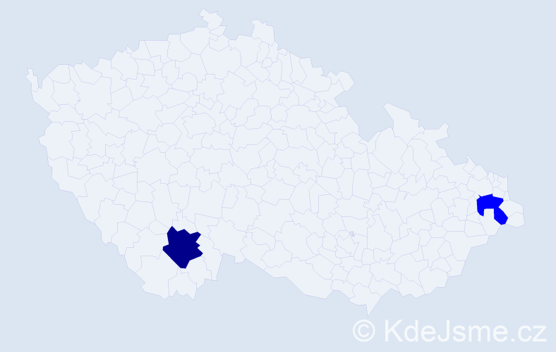 Jméno: 'Martin Sebastien', počet výskytů 3 v celé ČR