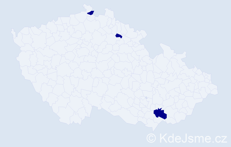 Jméno: 'Francesko', počet výskytů 3 v celé ČR