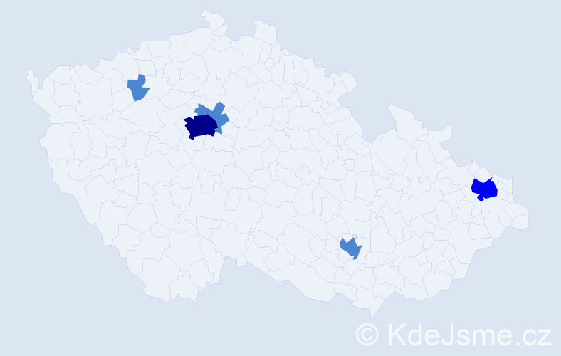 Jméno: 'Thuy Quynh', počet výskytů 8 v celé ČR