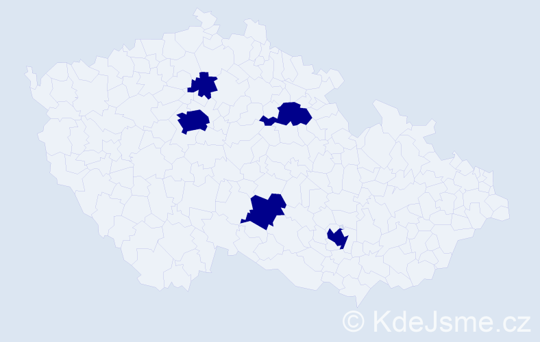 Jméno: 'Ondřej Adam', počet výskytů 5 v celé ČR