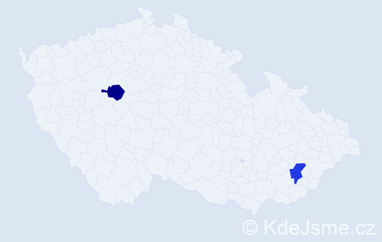 Jméno: 'Dumaa', počet výskytů 2 v celé ČR