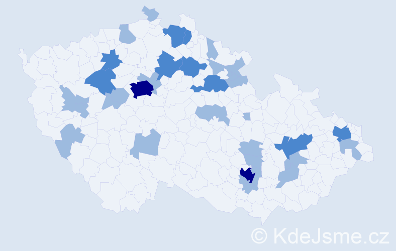 Jméno: 'Ivuška', počet výskytů 49 v celé ČR