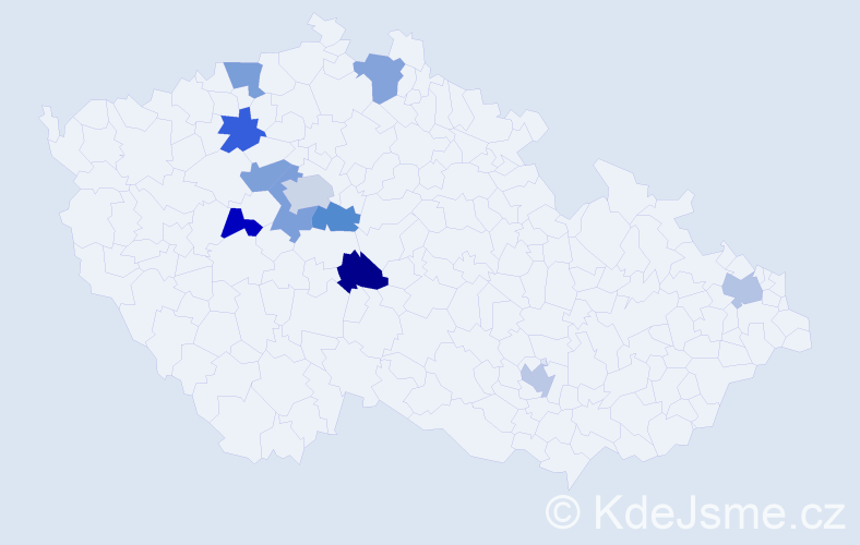 Jméno: 'Hanan', počet výskytů 12 v celé ČR