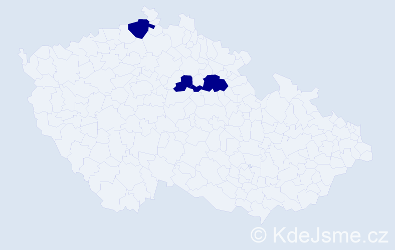 Jméno: 'Maricel', počet výskytů 3 v celé ČR