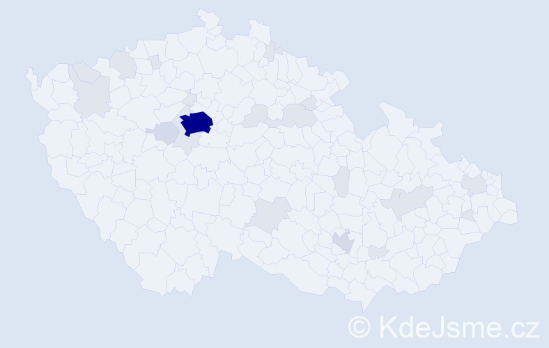 Jméno: 'Anastassiya', počet výskytů 54 v celé ČR