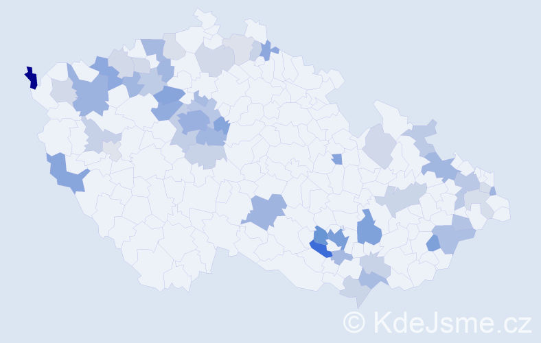 Jméno: 'Karen', počet výskytů 120 v celé ČR