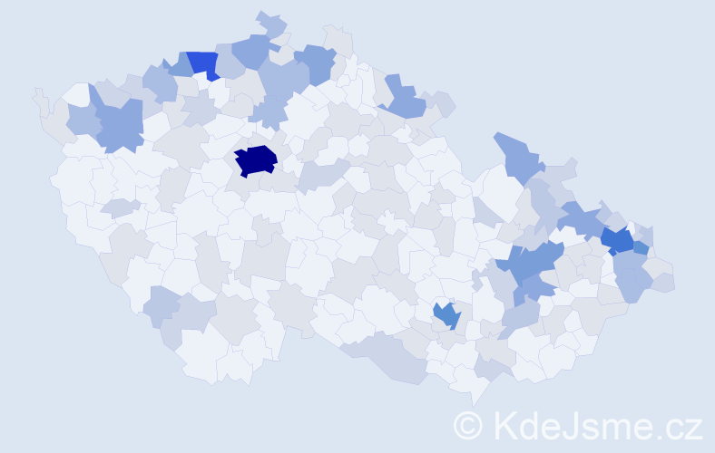 Jméno: 'Elvíra', počet výskytů 270 v celé ČR
