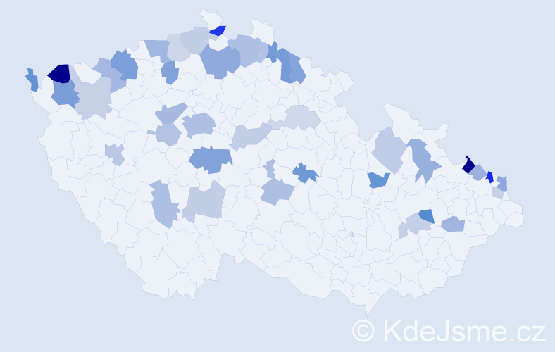 Jméno: 'Beno', počet výskytů 68 v celé ČR