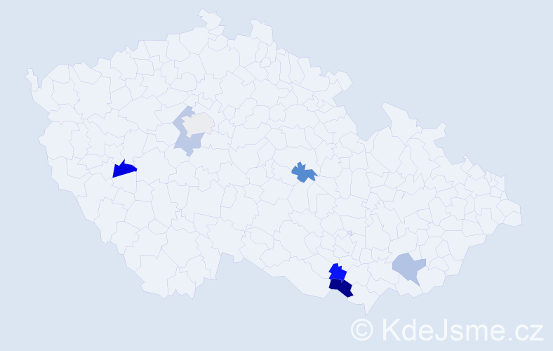 Jméno: 'Vilko', počet výskytů 8 v celé ČR