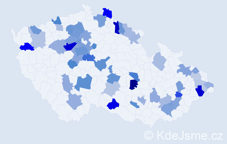 Jméno: 'Quido', počet výskytů 105 v celé ČR