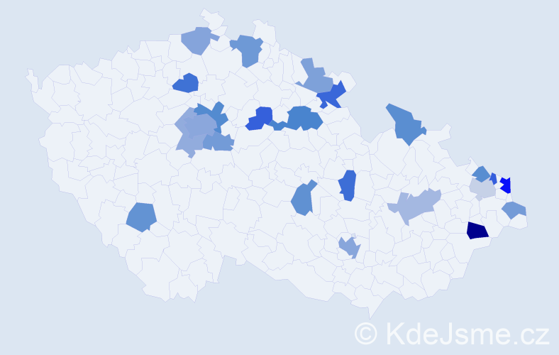 Jméno: 'Natan', počet výskytů 40 v celé ČR